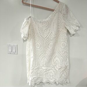 Sugarlips White Off the Shoulder Eyelet Dress Women’s  Sz M